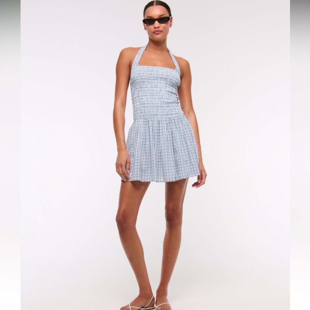 Abercrombie and fitch Drop-Waist Smocked Mini Dress NWT